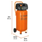 Compresor libre de aceite, 50L, 3HP, vertical, 127V, TRUPER 2