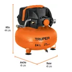 Compresor libre de aceite, 24L, 2-2/3HP, 127V, TRUPER 2