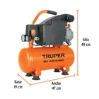 Compresor lubricado, 10L, 2 HP, horizontal, 127V, TRUPER 2