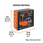 Compresor lubricado, 10L, 2 HP, horizontal, 127V, TRUPER 6