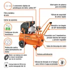 Compresor lubricado, 50L, 3-1/2HP, horizontal, 127V, TRUPER 4