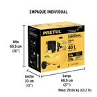 Compresor lubricado, 40L, 3HP, horizontal, 127V, PRETUL 6
