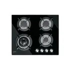 Parrilla gas empotrable 60cm, 4 quem, vidrio negro, RIVIERA 1