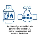 Parrilla gas empotrable 60cm, 4 quem, vidrio negro, RIVIERA 4