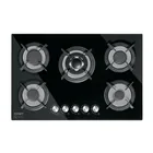 Parrilla gas empotrable 75cm, 5 quem, vidrio negro, RIVIERA 1