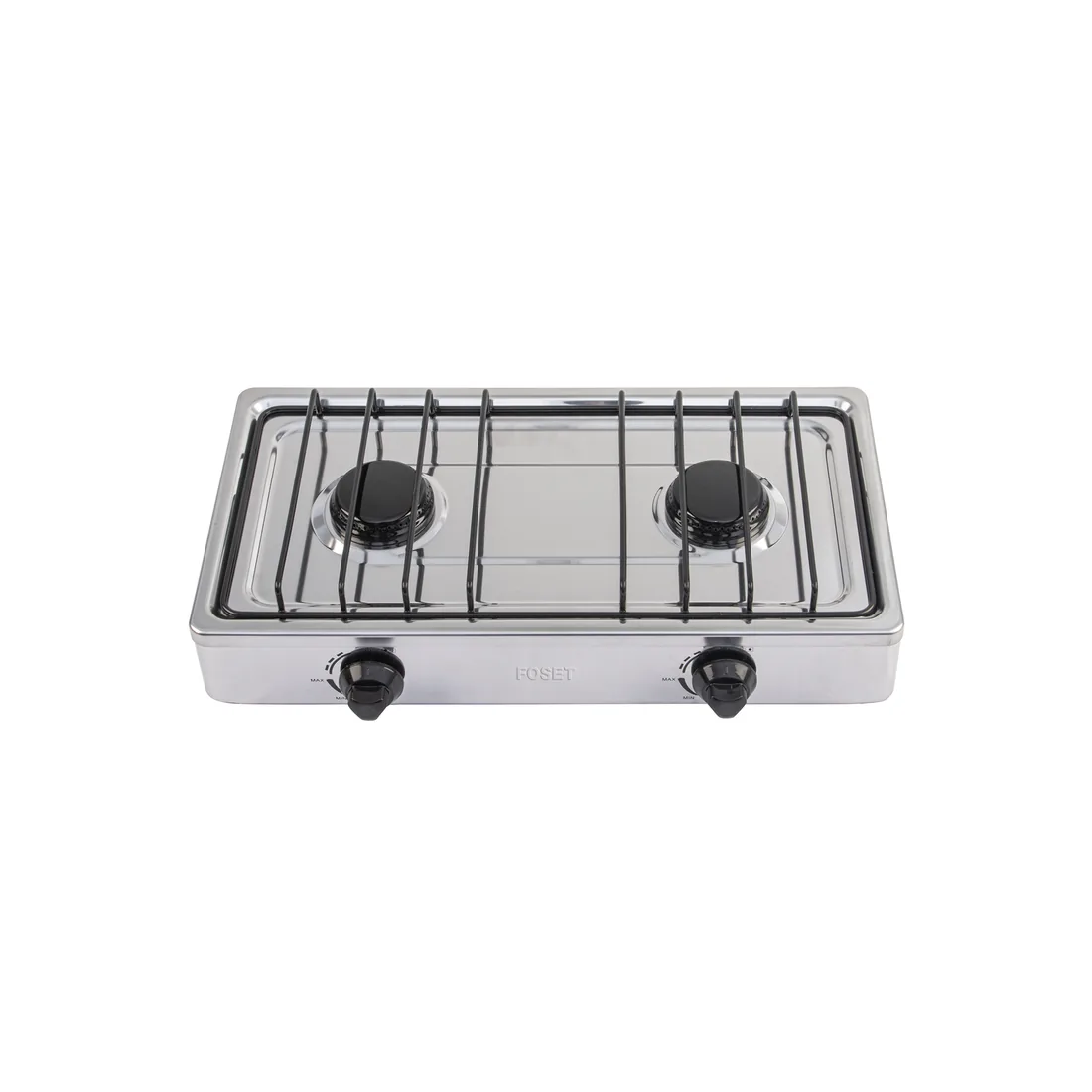 Parrilla de gas de sobreponer 2 quemadores, inox, FOSET