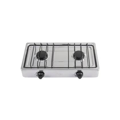 Parrilla de gas de sobreponer 2 quemadores, inox, FOSET