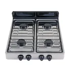 Parrilla de gas de sobreponer 4 quemadores, inox, FOSET 1