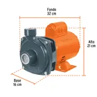 Bomba centrífuga para agua, 3/4 HP, TRUPER 3