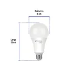 Foco LED 18W (125W) A25, 3000K blanca cálida, 1800 lm, BASIC 3