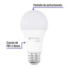 Foco LED 10W (75W) A19, 3000K blanca cálida, 950 lm, BASIC 2