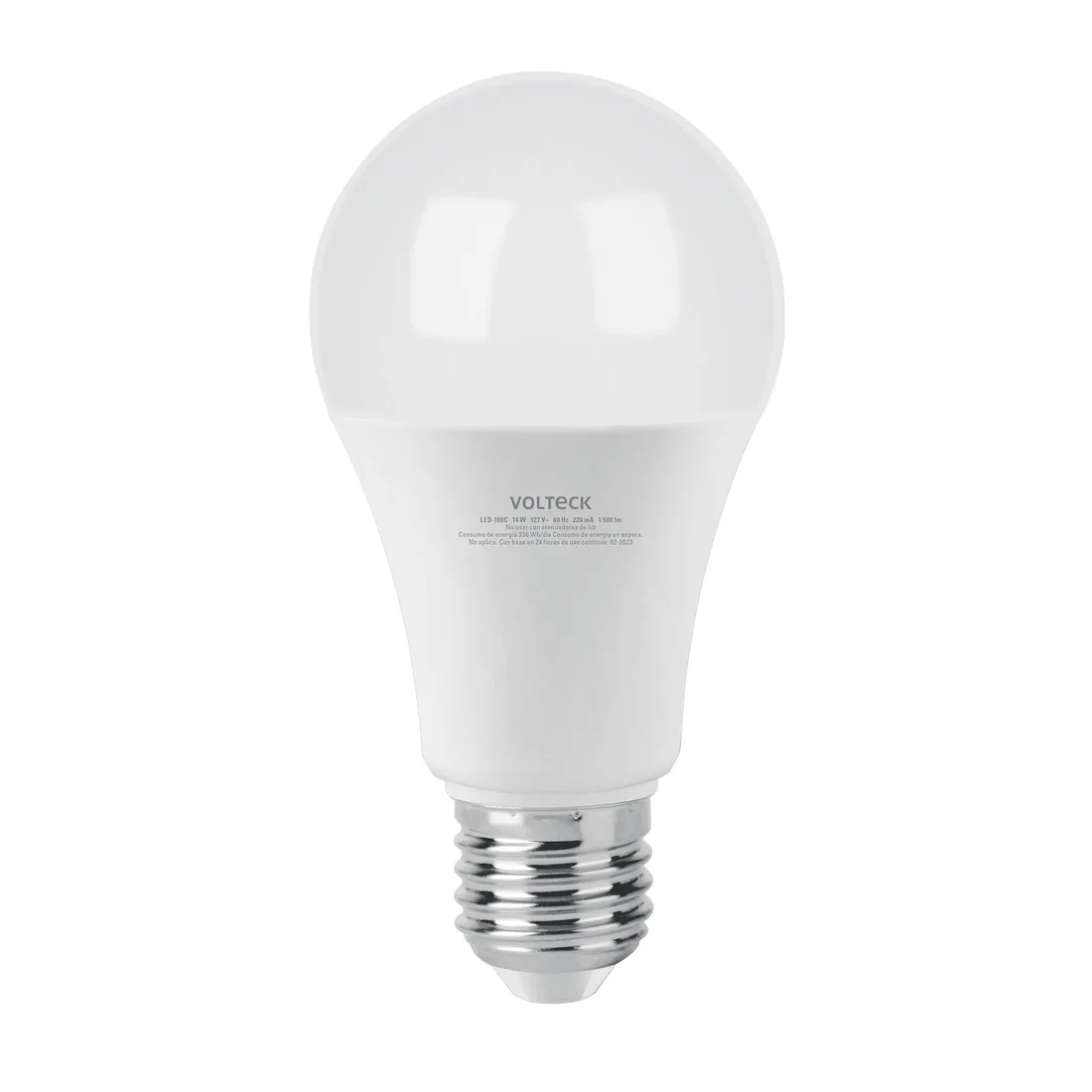 Foco LED 14W (100W) A19, 3000K blanca cálida, 1500 lm, caja