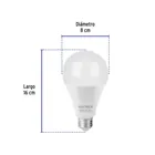 Foco LED 18W (125W) A25, 3000K blanca cálida, 1900 lm, caja 3
