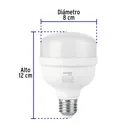 Foco LED alta potencia 20W (170W) 6500 K, VOLTECK BASIC 3