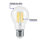 Foco LED filamento 6 W, A19, 2700K luz ambar, E26, VOLTECK 2