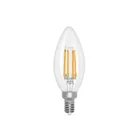 Foco LED filamento 4 W, vela, 2700K luz ambar, E14, VOLTECK 1