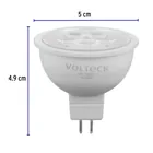 Foco LED MR16 GU5.3 6W (40W) 3000K luz blanca cálida VOLTECK 3
