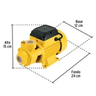 Bomba periférica 1/2HP, altura máx 20m, uso agrícola, PRETUL 3