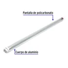 Tubo LED T8 18W G13 6500K blanca fría, transparente, VOLTECK 2
