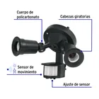 Arbotante negro c/sensor movimiento, lámparas no incluidas 2