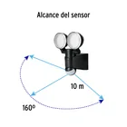 Arbotante LED 12W 4000K con sensor de movimiento, negro 6