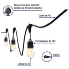 Serie de 7.3 m con 12 luces de LED para exterior, VOLTECK 2