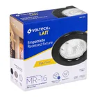 Luminario redondo negro spot fijo, lámpara no incluida 5