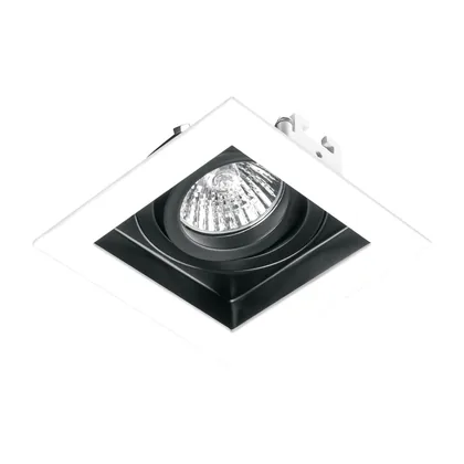 Luminario empotrable con 1 spot dirigible, blanco, VOLTECK