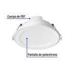Luminario LED empotrable 7 W 6500 K, redondo, VOLTECK BASIC 3