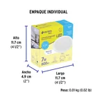 Luminario LED empotrable 7 W 6500 K, redondo, VOLTECK BASIC 6