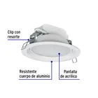 Luminario LED empotrable 6 W 6500 K, redondo, VOLTECK 2