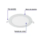 Luminario LED plafón 12W 6500K ultradelgado redondo, VOLTECK 2