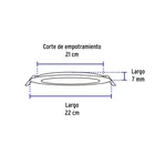 Luminario LED plafón 18W 6500K ultradelgado redondo, VOLTECK 3
