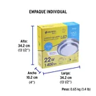 Luminario LED plafón decorativo 22W 6500K, metálico, BASIC 6