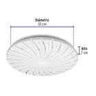 Luminario LED plafón decorativo 18W 6500K, espiral, BASIC 3