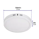 Luminario LED plafón 18W 6500K, redondo, blanco, VOLTECK 2