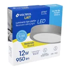 Luminario LED plafón 12W 6500K, redondo, gris, VOLTECK 5