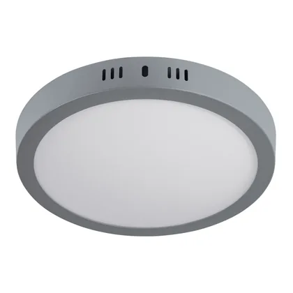 Luminario LED plafón 18W 6500K, redondo, gris, VOLTECK