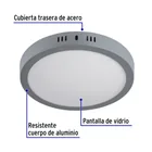Luminario LED plafón 18W 6500K, redondo, gris, VOLTECK 4