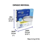 Luminario LED plafón 18W 6500K, redondo, gris, VOLTECK 6