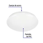Luminario LED plafón decorativo 8W 6500K, liso, BASIC 2