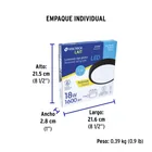 Luminario LED plafón 18W 6500K, redondo, negro, VOLTECK 6