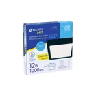 Luminario LED plafón 12W 6500K, cuadrado, negro, VOLTECK 5