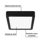 Luminario LED plafón 18W 6500K, cuadrado, negro, VOLTECK 2