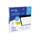 Luminario LED plafón 24W 6500K, cuadrado, negro, VOLTECK 5