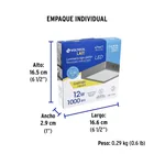 Luminario LED plafón 12W 6500K, cuadrado, gris, VOLTECK 6