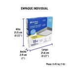 Luminario LED plafón 18W 6500K, cuadrado, gris, VOLTECK 6