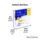 Luminario LED plafón24W 3000K, redondo, blanco, VOLTECK 6