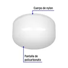 Luminario LED plafón 15W 6500K, con base E26, VOLTECK 2