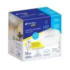 Luminario LED plafón 15W 6500K, con base E26, VOLTECK 6